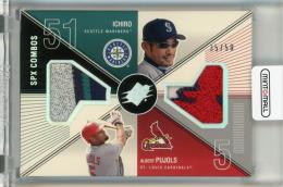 2003 Upper Deck SPx Ichiro Suzuki / Albert Pujols Game Used Combos Patch #CIA【35/50】
