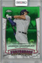 2025 Topps Chrome Jasson Domínguez YouthQuake Green Refractor #YQ-45【78/99】 New York Yankees