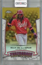 2025 Topps Chrome Elly De La Cruz YouthQuake Gold Refractor #YQ-31【12/50】 Cincinnati Reds