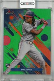 2025 Topps Finest James Wood Common Green Refractor #100 RC【42/75】 Washington Nationals