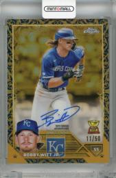 2023 Topps Gilded Collection Bobby Witt Jr.  Topps Chrome Gold Etch Autographs Blue #CGA-BW 【11/50】 Kansas City Royals