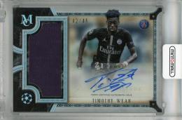 2018-19 Topps Museum Collection UEFA Champions League Timothy Weah Autograph Jumbo Relics #AJR-TW 【42/45】 Paris Saint-Germain