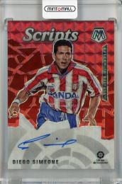 2020-21 Panini Mosaic La Liga Diego Simeone Scripts Choice Fusion Red #7 Atletico de Madrid