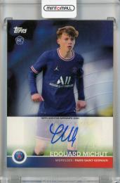 2021-22 Topps Paris Saint-Germain Team Set Edouard Michut Autographs #A-EM RC ※角折れ有