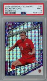 2021-22 Panini Mosaic FIFA Road to World Cup Erling Haaland Overdrive #31【PSA9】 Norway