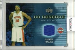 2006-07 Upper Deck Reserve Rasheed Wallace #RM-RW Materials【070/100】《変色有り》 Pistons