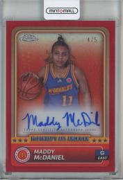 2024 Topps Chrome McDonald's All American Maddy McDaniel Head Shot Autographs Red Refractors #57【4/5】