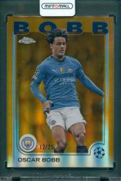 2024-25 TOPPS UEFA Club Competitions Oscar Bobb #91 Orange Refractor【12/25】 Manchester City
