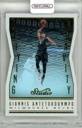 2016-17 Panini Studio Giannis Antetokounmpo #DG-GA Defying Gravity Die Cut Bucks