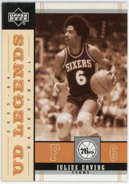 2003-04 Upper Deck Legends Throwback #65 Julius Erving