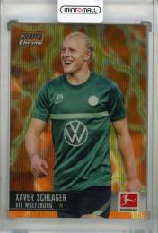 2021-22 Topps Stadium Club Chrome Bundesliga VfB Stuttgart Xaver Schlager Base Orange/Yellow Wave Electric Charge(パラレル版)