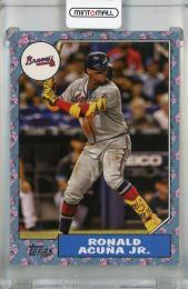2022 Topps Baseball Japan Edition Ronald Acuna Jr. 1987 Topps Cherry Tree Variation #87B-3 Atlanta Braves