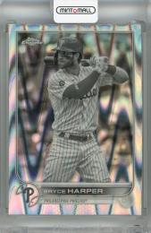 2022 Topps Chrome Bryce Harper Negative Refractor #220  Philadelphia Phillies