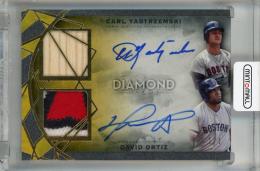 2022 Topps Diamond Icons David Ortiz/Carl Yastrzemski Dual Player Autographed Relics Gold #DPDA-YO 【1/1】 Boston Red Sox