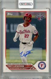 2023 Topps Pro Debut Trey Lipscomb Base Autographs #PD-129 Fredericksburg Nationals