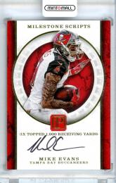 2017 PANINI Pantheon Football Mike Evans Milestone Scripts Autograph Gold 25枚限定 /2