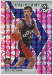 2019-20 Panini Mosaic Mosaic Pink Camo #293 John Stockton HOF