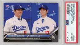 2023 Topps Now Shohei Ohtani/ Yoshinobu Yamamoto #OS26【PSA10】 Los Angeles Dodgers