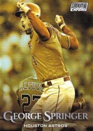 2019 Topps Stadium Club Houston Astros George Springer Base Chrome Refractor Gold Mintedパラレル版