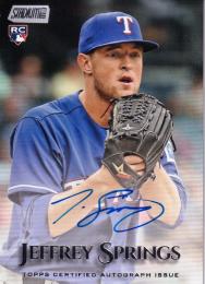 2019 Topps Stadium Club Texas Rangers Jeffrey Springs Base Autographs