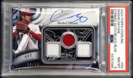 2024 Topps Sterling #STARSO Shohei Ohtani Sterling Strikes Autograph Relics Blue【08/10】【PSA NM-MT 8】 Los Angeles Angels