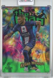 2022-23 Topps Finest UEFA Club Competitions Soccer Kylian Mbappe The Man/Green Lava/#FTM-8【37/99】 Paris Saint-Germain