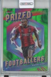 2023-24 TOPPS FINEST UEFA CLUB COMPETITIONS SOCCER Rafael Leao Prized Footballers/Green Lava Refractors/#PF-1【34/99】 AC Milan