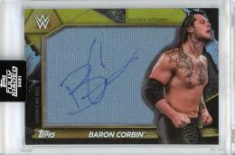 2021 TOPPS WWE FULLY LOADED Autographed Oversized Mat Relics Citrine #MBC Baron Corbin 【47/75】