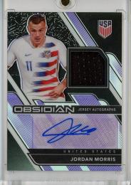 2020-21 Panini Obsidian  Jordan Morris Jersey Autographs Electric Etch Purple #28 46/75