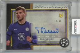 2020-21 Topps Museum Collection UEFA Champions League Timo Werner  Archival Autographs Gold #AA-TW【43/50】 Chelsea FC