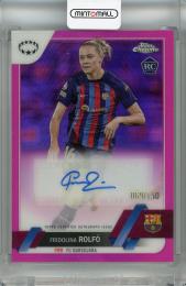 2022-23 Topps Chrome UEFA Women’s Champions League Fridolina Rolfo  Chrome Autographs Pink Prism #A-FR RC【069/150】 FC Barcelona