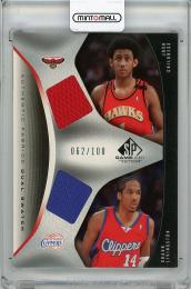 2006-07 UPPER DECK SP Game Used Josh Childress & Shaun Livingston Game Used Memorabilia【062/100】