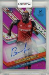 2024-25 Topps Finest UEFA Club Competitions Victor Boniface Autographs Magenta Refractors #BAVB【24/75】