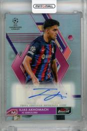 2022-23 Topps Finest UEFA Club Competitions Ilias Akhomach Autographs #AIA ※表面初期傷有 FC Barcelona