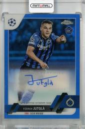 2022-23 Topps Chrome UEFA Club Competitions Ferran Jutgla Autographs Blue Refractors #CAFJ【101/150】 Club Brugge