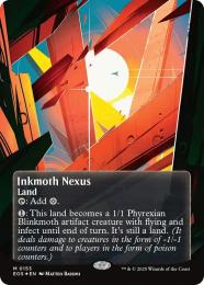【EOS】【ENG】【ギャラクシーFoil】〈155-L〉《墨蛾の生息地/Inkmoth Nexus》ボーダーレス版