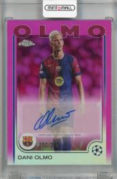 2024-25 Topps Chrome UEFA Club Competitions Dani Olmo Autographs Pink Refractors #CADO【200/250】 FC Barcelona