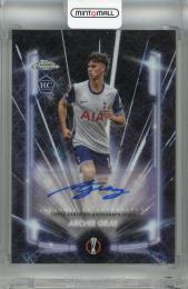 2024-25 Topps Chrome UEFA Club Competitions Archie Gray Black Lazer Autographs #BLAGR Tottenham Hotspur