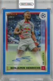 2022-23 Topps Merlin UEFA Club Competitions Benjamin Henrichs Autographs Blue Refractors #ACBH【36/75】 Rb Leipzig