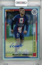 2022-23 Topps Merlin UEFA Club Competitions Marco Verratti Autographs #ACMV Paris Saint-Germain