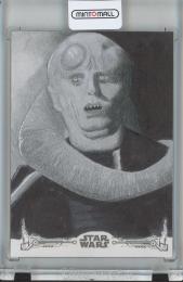 2015 Topps Star Wars Black & White Return of Jedi Matt Langford Sketch Card/Bib Fortuna【1/1】