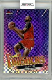 2023-24 Topps Finest Zach Lavine #F-1 Finishers Purple Checkerboard Refractors【027/125】 Bulls