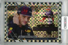 2021 Topps Chrome Formula 1 Red Bull Racing Honda Max Verstappen F1 RACERS Base Checker Flag Refractor(パラレル版)