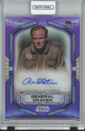 2022 Topps Finest Star Wars Alistair Petrie as General Draven Finest Autograph/Purple/#FA-APE【172/299】