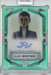 2022 Topps Finest Star Wars Jason Spisak as Lux Bonteri Finest Autograph/Aqua/#FA-JS【34/199】