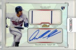 2013 TOPPS Finest Oswaldo Arcia Rookie Jumbo Relic Autographs Refractors #OA Minnesota Twins