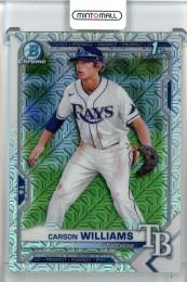 2021 Bowman Chrome Draft Carson Williams Asia Refractors Tampa Bay Rays
