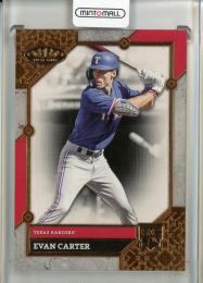 2024 Topps Tier One Evan Carter Bronze Foil Texas Rangers