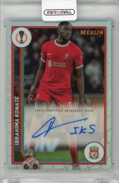2023-24 TOPPS Merlin UEFA Club Competitions Ibrahima Konate Autographs #AUiK Liverpool FC