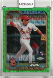2024 Topps Chrome Masyn Winn Green RayWave Refractors #189【33/99】 St. Louis Cardinals